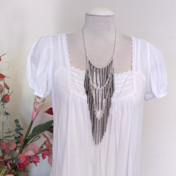 Vintage NEW new touch Black & Silver Tone Necklace Timeless VTG Jewelry - Picture 4 of 8